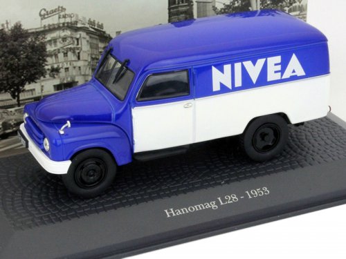 hanomag l28 "nivea' (фургон) 1953 blue/white 7421124 Модель 1:43