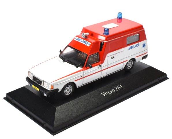 Модель 1:43 Volvo 264 GL «Dutch Ambulance» (скорая медицинская помощь) - white/red