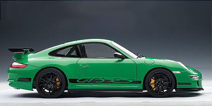 Модель 1:12 Porsche 911 (997) GT3 RS - green/black stripes