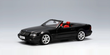 mercedes-benz 500 sl cabrio (r129) final edition (metallic black) 56221 Модель 1:43