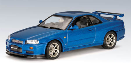 Модель 1:43 Nissan Skyline R34 GTR - blue