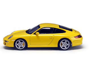 porsche 911 (997) carrera s - yellow 57882 Модель 1:43