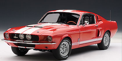 shelby mustang gt500 - red/white stripes 72906 Модель 1:18