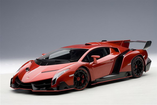 Модель 1:18 Lamborghini Veneno - rosso J/red met