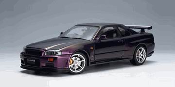 Модель 1:18 Nissan Skyline GT-R (R34) V-SPEC (UPGRADED) - midnight purple