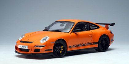 Модель 1:18 Porsche 997 GT3 RS - orange/black stripes