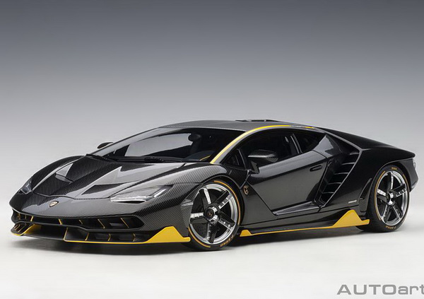 Модель 1:18 Lamborghini Centenario LP770-4 - carbon/yellow
