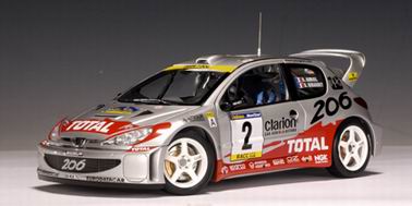 Модель 1:18 Peugeot 206 WRC №2 Catalunya Rally (Didier Auriol - Denis Giraudet)