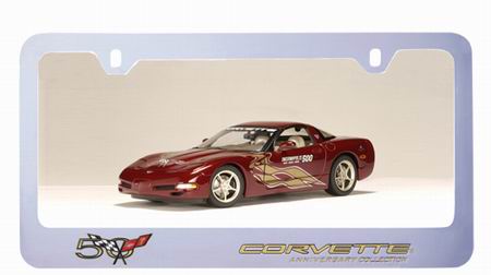 Модель 1:18 Chevrolet Corvette Indy 500 pace car , with removeable targa top , with License Plate frame