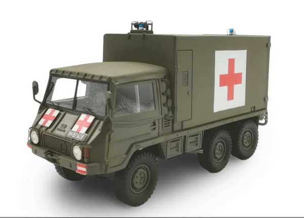 Модель 1:43 Steyr-Puch 712T 6x6 Truck Pinzgauer Military Ambulance (Austria, 1977) (L.E.333pcs)