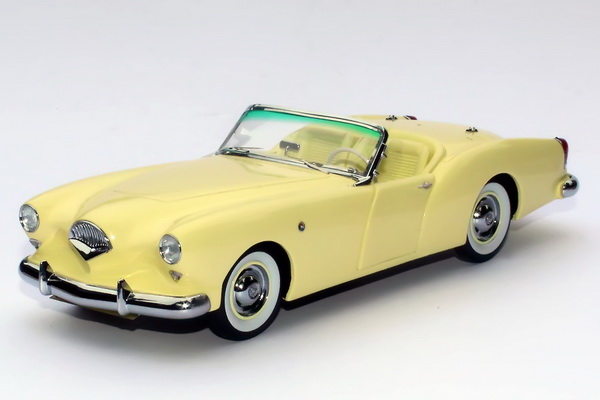 kaiser darrin model 161 cabriolet tribute edition - yellow satin 1954 AM24-KAI-DAR-TE Модель 1:24