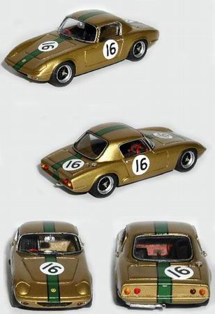 lotus elan s1 №16, 1er silverstone (jim clark) (gold car) kit AXK019 Модель 1 43