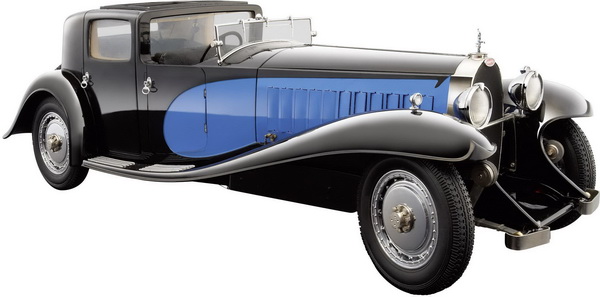 bugatti royale t 41 coupe de ville - black/blue 3293-J4 Модель 1:18