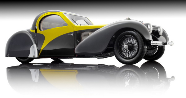 bugatti t 57sc atalante - yellow/black 7828-Z75Y Модель 1 12