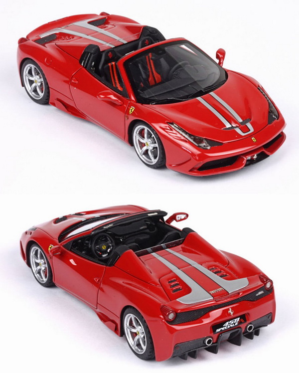 Модель 1:43 Ferrari 458 Italia Speciale A Spider- red/silver stripes