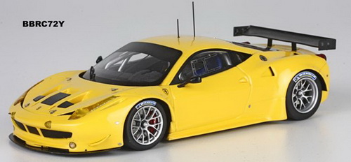 ferrari 458 italia 8c gt2 race version - yellow BBRC72Y Модель 1:43