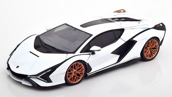 Модель 1:18 Lamborghini Sian FKP 37 2020 - White/black