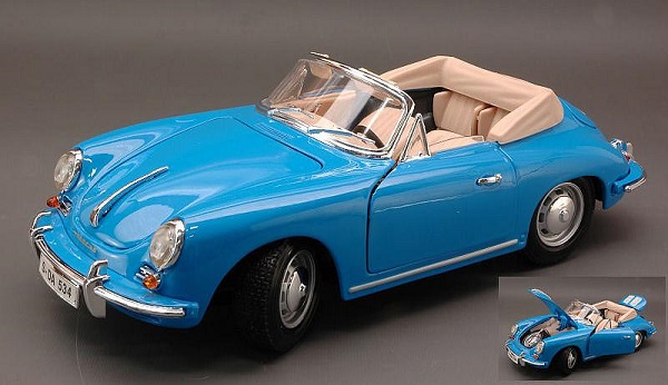 porsche 356b cabrio - blue 12025BL Модель 1:18