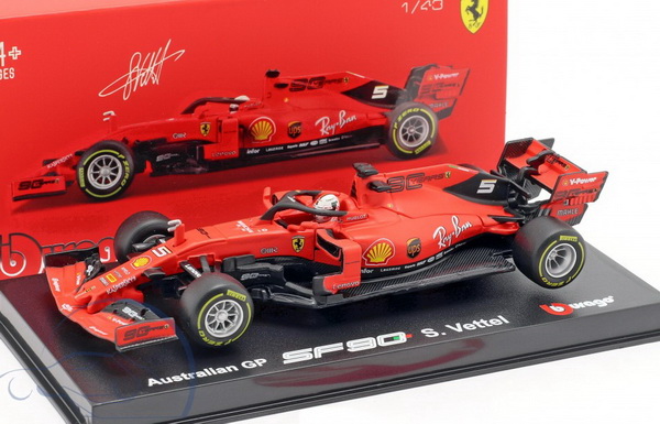Модель 1:43 Ferrari SF90 №5 4th GP Australia (Sebastian Vettel)