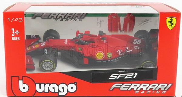 Ferrari SF21 №55 Team Scuderia Ferrari Mission Winnow (Carlos Sainz Jr.) 36829SA Модель 1:43