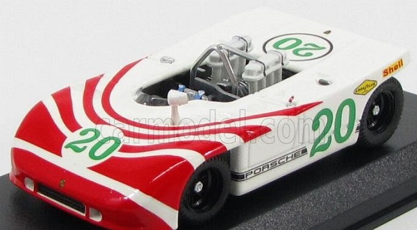 Модель 1:43 PORSCHE 908/3 N 20 Targa Florio 1970 Elford - Herrmann, White Red