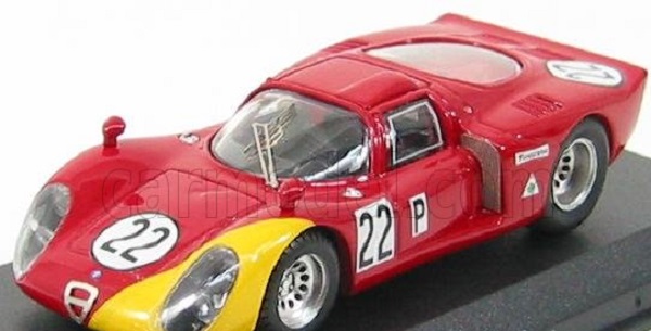 ALFA ROMEO 33.2 N 22 Daytona 1968 Casoni - Biscardi, Red Yellow BEST9200 Модель 1:43