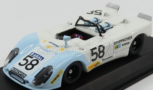PORSCHE Flunder N 58 24h Le Mans 1972 Roser - Stuppacher, White Light Blue BEST9257/2 Модель 1:43
