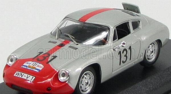 Модель 1:43 PORSCHE Abarth N 131 Tour De France 1961 Walter - Strahle, Silver Red