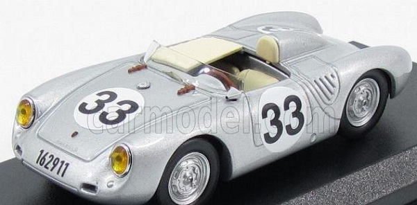 PORSCHE 550rs Spider N 33 24h Le Mans 1957 Herrmann - Frankenberg, Silver BEST9586 Модель 1:43