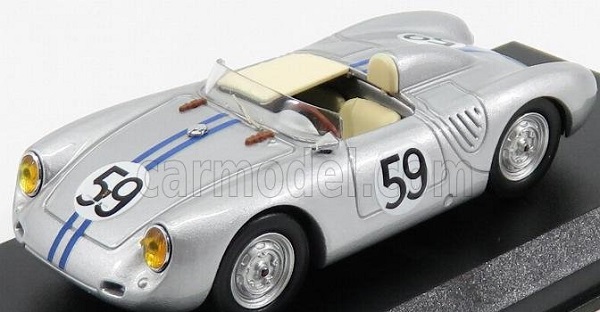 PORSCHE 550rs Spider N59 24h Le Mans (1958) Schiller - Tot, Silver BEST9652 Модель 1:43