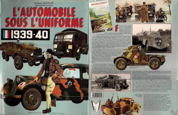 l’automobile sous l’uniforme 1939-1940 francois vauvillier massin editeur 0197-9 Модель 1:1