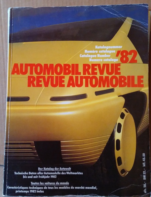 Модель 1:1 Automobil Revue 1982 (каталог)