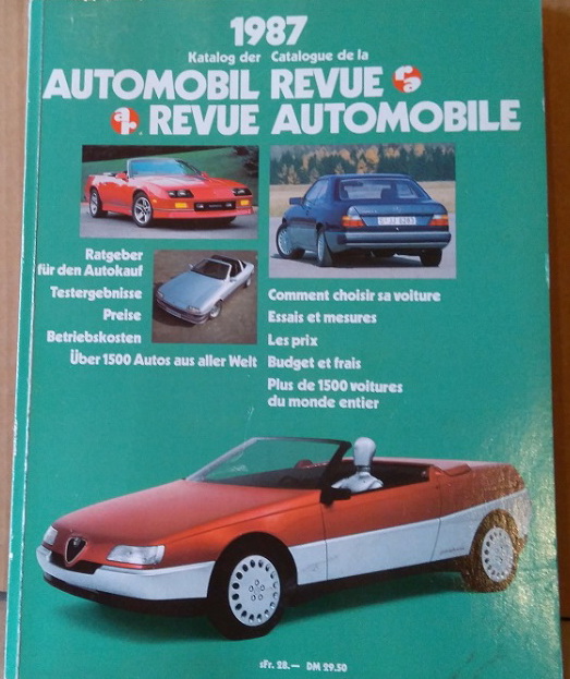 Модель 1:1 Automobil Revue 1987 (каталог)