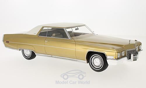 cadillac coupe deville - gold/white 1972 BOS18363 Модель 1:18