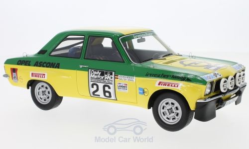 Модель 1:18 Opel Ascona A №26 Irmscher Tuning, Rallye WM, RAC Rallye (Walter Röhrl - J.Berger)