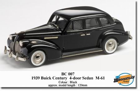 buick century 4-door sedan m-61- black BC-007 Модель 1:43