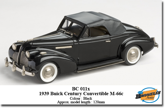 buick century convertible m-66c - black - factory special model BC-011X Модель 1:43