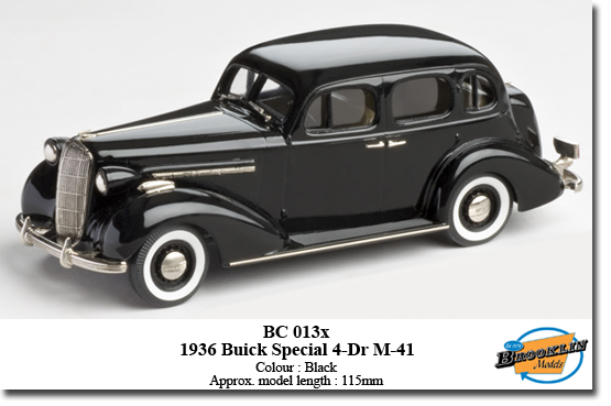 buick special 4-door trunk sedan m-41 - black - factory special model BC-013X Модель 1:43