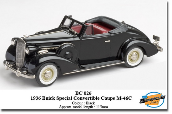 buick special convertible coupe m-46c - black BC-026 Модель 1:43