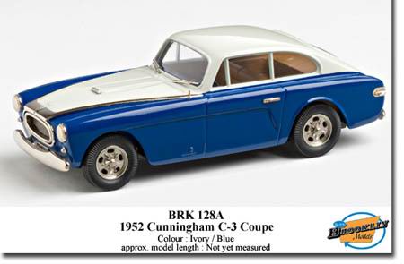 cunningham c-3 coupe - blue/ivory BRK128A Модель 1:43