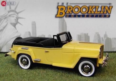 willys overland jeepster roadster - yellow/black BRK161A Модель 1:43