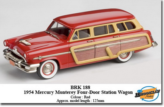 mercury monterey 4-door station wagon - red BRK188 Модель 1:43