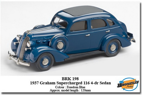 graham supercharged 116 4-door sedan - blue BRK198 Модель 1:43