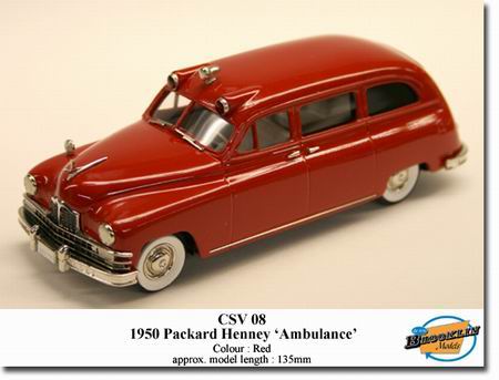 packard-henney ambulance - red CSV08 Модель 1:43