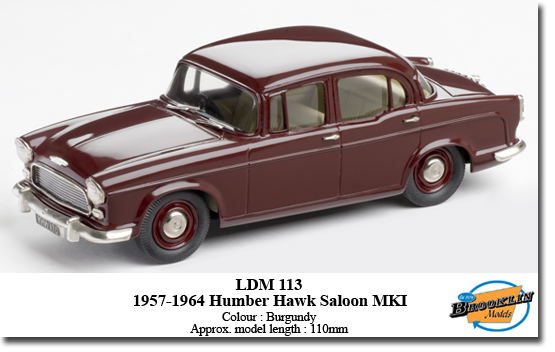 humber hawk saloon mki 1957-1964 - burgundy LDM113 Модель 1 43