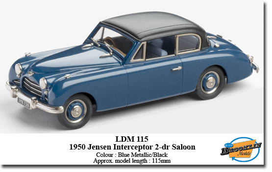 Модель 1:43 Jensen Interceptor (2-door) Saloon - blue met/black