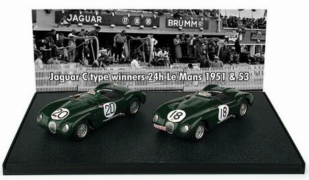 jaguar c-type №20 №18 1951 & 1953 24h le mans winner set (2 cars) AS30 Модель 1:43