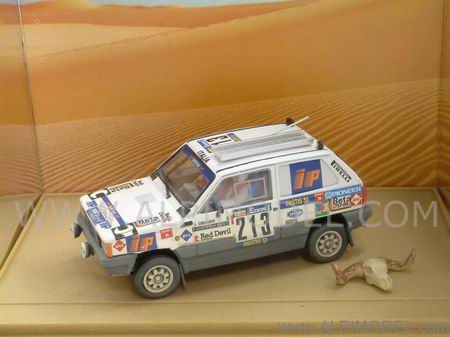fiat panda 4x4 №213 rally paris-dakar (giraudo - contegiacomo) (mini-diorama with figures) BAS49 Модель 1:43
