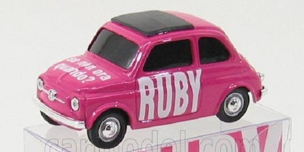 FIAT 500 Ruby - Se Non Ora Quando?, Pink BR013 Модель 1:43