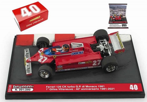 Модель 1:43 Ferrari 126CK #27 Winner GP Monaco 1981 Gilles Villeneuve 40th Anniversary 1981-2021